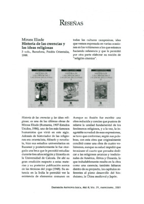 Mircea Eliade, Historia de las creencias y las ideas religiosas. 3 vols., Barcelona, Paidós Orientalia, 1999.