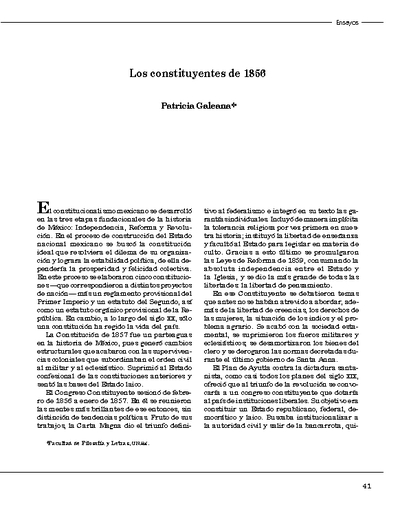 Los constituyentes de 1856