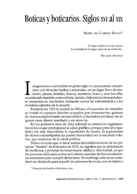 Boticas y boticarios. Siglos XVI al XIX