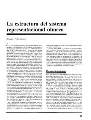 La estructura del sistema representacional olmeca
