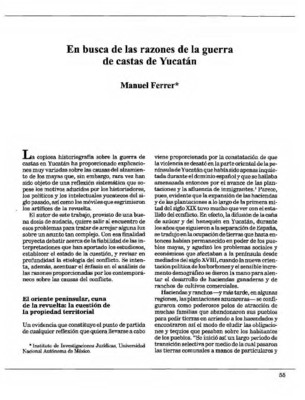 En busca de las razones de la guerra de castas en Yucatán