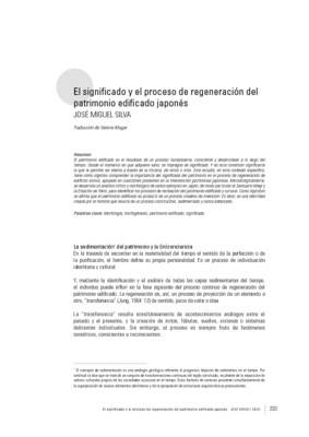 El significado y el proceso de regeneración del patrimonio edificado japonés