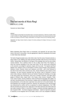 The last words of Alois Riegl