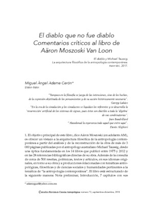 El diablo que no fue diablo. Comentarios críticos al libro de Aäron Moszoski Van Loon