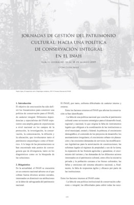 Jornadas de gestión del patrimonio cultural: Hacia una política de conservación integral en el INAH