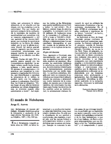 El mundo de Hobsbawn