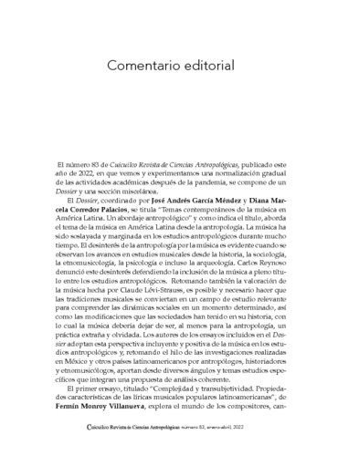 Comentario editorial