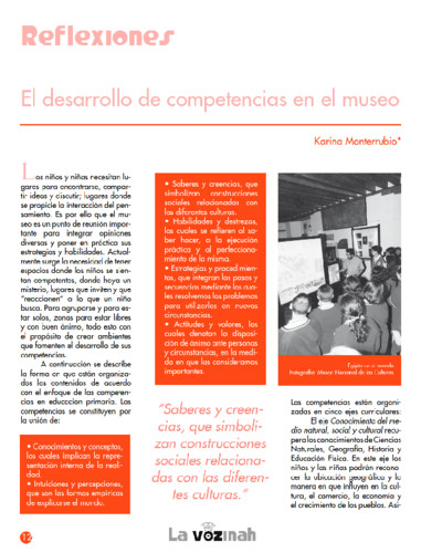 Reflexiones. El desarrollo de competencias en el museo