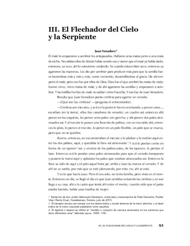 III. El Flechador del Cielo y la Serpiente