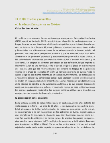 El CIDE: vueltas y revueltas en la educación superior en México