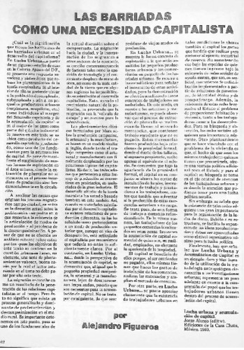 Las barriadas como una necesidad capitalista