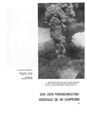 San Juan Parangaricutiro: Memorias de un campesino.