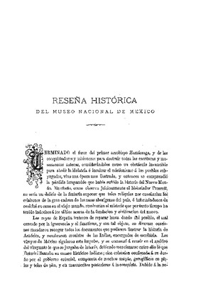 Reseña histórica del Museo Nacional de México.