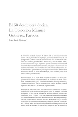 El 68 desde otra óptica. La Colección Manuel Gutiérrez Paredes