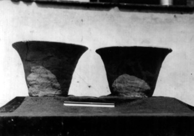 Vasijas encontradas en el túnel de los Danzantes