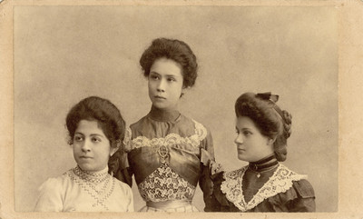 Mujeres, retrato de grupo, tarjeta de visita