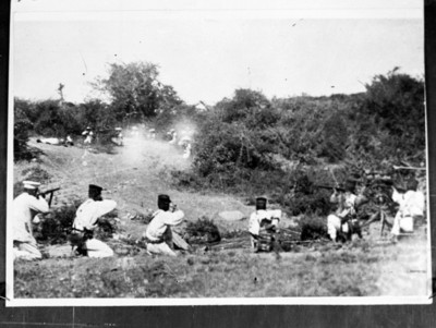 Federales durante combate con los zapatistas