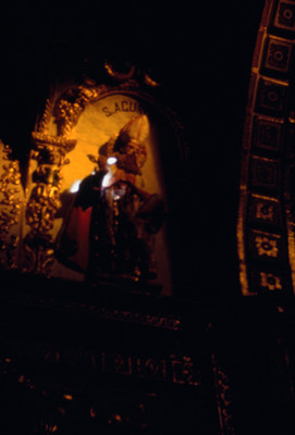 Escultura de San Agustin en el templo de Santo Domingo