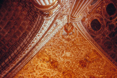 Detalle de la boveda y el crucero del templo de Santo Domingo de Guzman