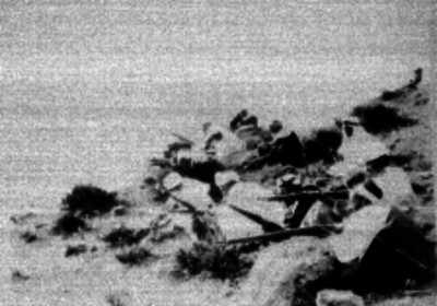 Actores durante una escena de batalla