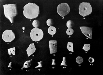 Ornamentos prehispánicos, fragmentos