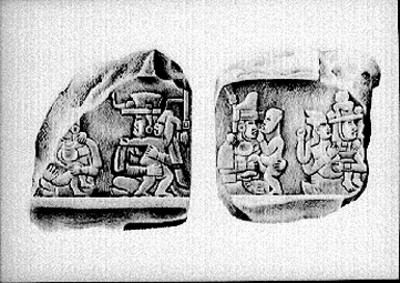 Lápidas olmecas antropomorfas, reproducción