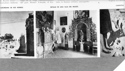 Objetos eclesiásticos exhibidos en una sala del museo de Santiago de Chile, reprografía