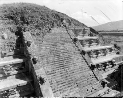 Templo de Quetzalcóatl, detalle de fachada