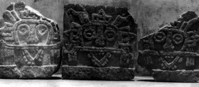 Mascarones representando al dios Tláloc