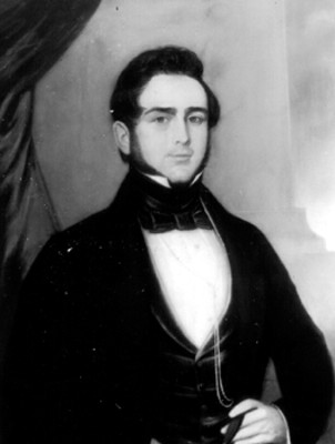 Hombre con corbata de moño, retrato al óleo, reproducción