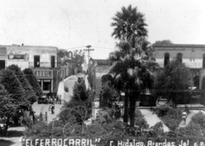 Plaza principal de Arandas Jalisco, vista parcial