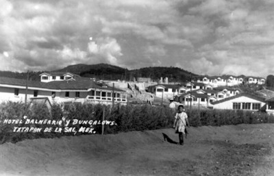 "Hotel balneario y Bongolows. Ixtapan de la Sal, Méx.", tarjeta postal