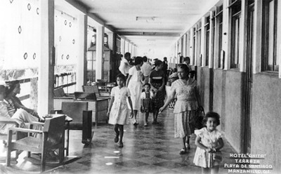 "Hotel Anita, terraza", tarjeta postal