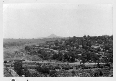 Panorámica del cerro el Tesoro donde se localiza la zona arqueológica de Tula