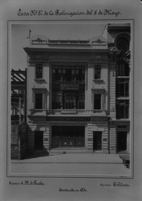 Cervecería Moctezuma ubicada en la "casa No, 87 de la Prolongación de 5 de Mayo"