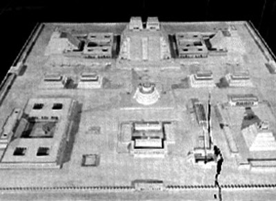 Maqueta del Templo Maya, expuesta en el Museos Nacional de Antropología e Historia
