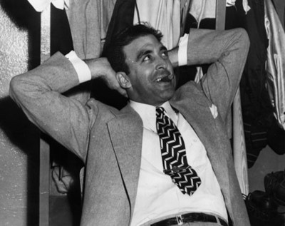 "Sal Maglies, pitcher" de los Gigantes de Nueva York, retrato