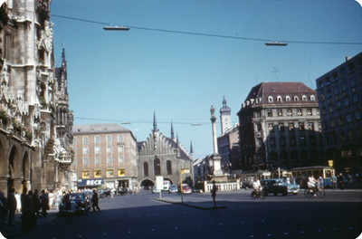 Vista de calle en el Ayuntamiento de Munich