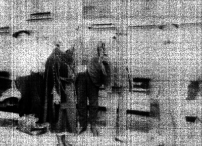 Ramón del Valle Inclán en compañía de Diego Rivera y la Cornejo en la estación de ferrocarril Buenavista