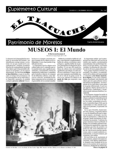 El Tlacuache Núm. 116 (2004)