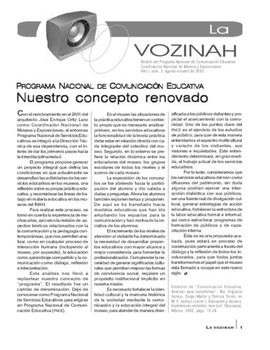 La voz INAH. Núm. 3 (2003)