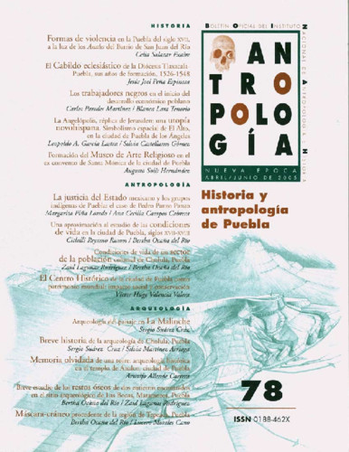 Antropología Num. 78 (2005) Historia y antropología de Puebla