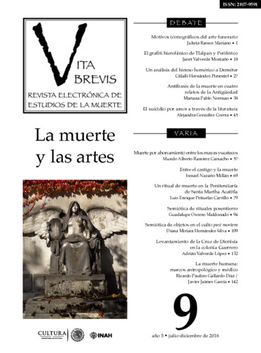Vita Brevis Num. 9 (2016) La muerte y las artes