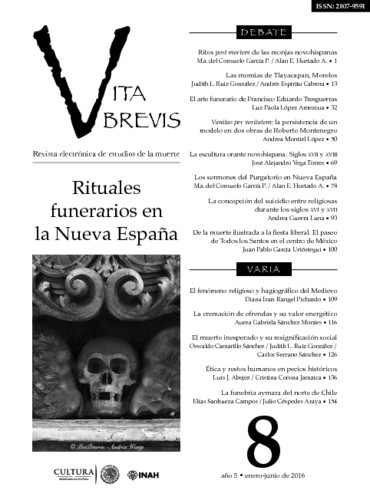 Vita Brevis Num. 8 (2016) Rituales funerarios en la Nueva España