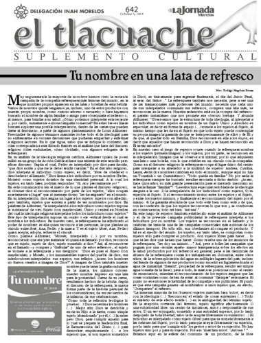 El Tlacuache Núm. 642 (2014)