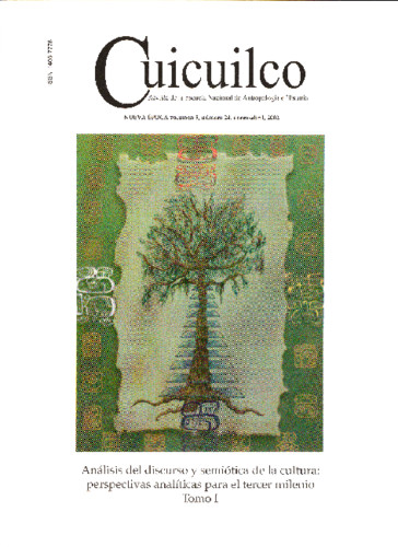 Cuicuilco Vol. 9 Num. 24 (2002) Análisis del discurso y semiótica de la cultura: perspectivas analíticas para el tercer milenio Tomo I