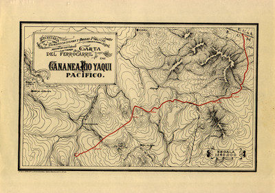 Carta del Ferrocarril de Cananea, Río Yaqui y Pacífico