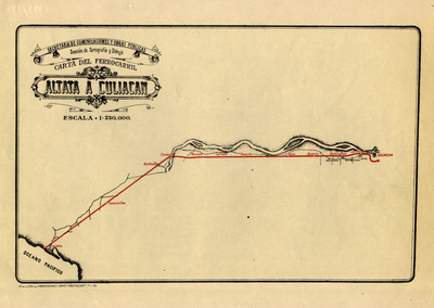 Carta del Ferrocarril Altata a Culiacán