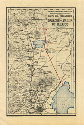 Carta del Ferrocarril del Desagüe del Valle de México