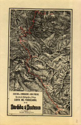 Carta del Ferrocarril de Córdoba a Huatusco